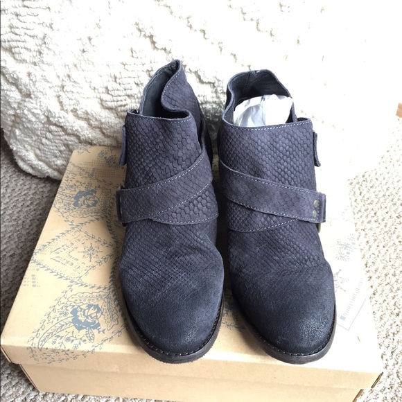 Free People Tortuga Booties in Black Snake Leather - Picture 4 of 6